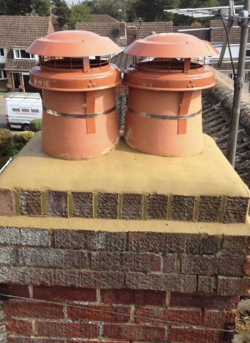 Sovereign Roofing Ltd, chimney pot detail, Camberley and Surrey