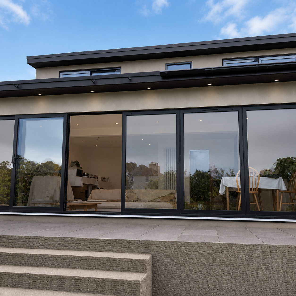 Rear extension with bi-fold doors