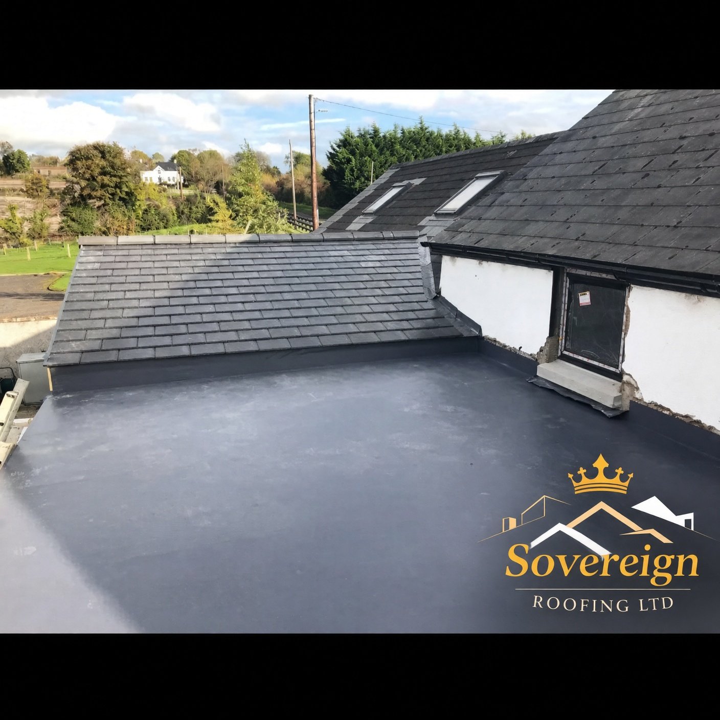 Sovereign Roofing Ltd, finished flat roof, Camberley and Surrey