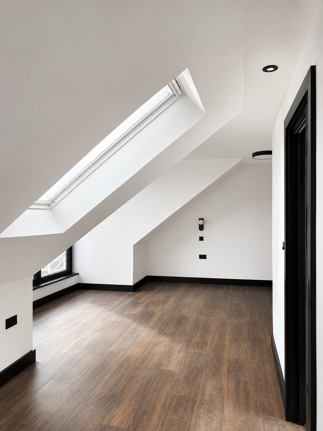 Modern attic with sleek design