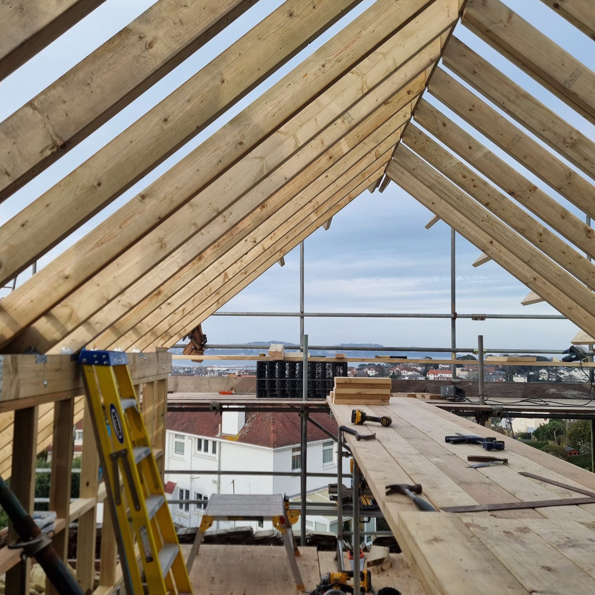Cut roof construction