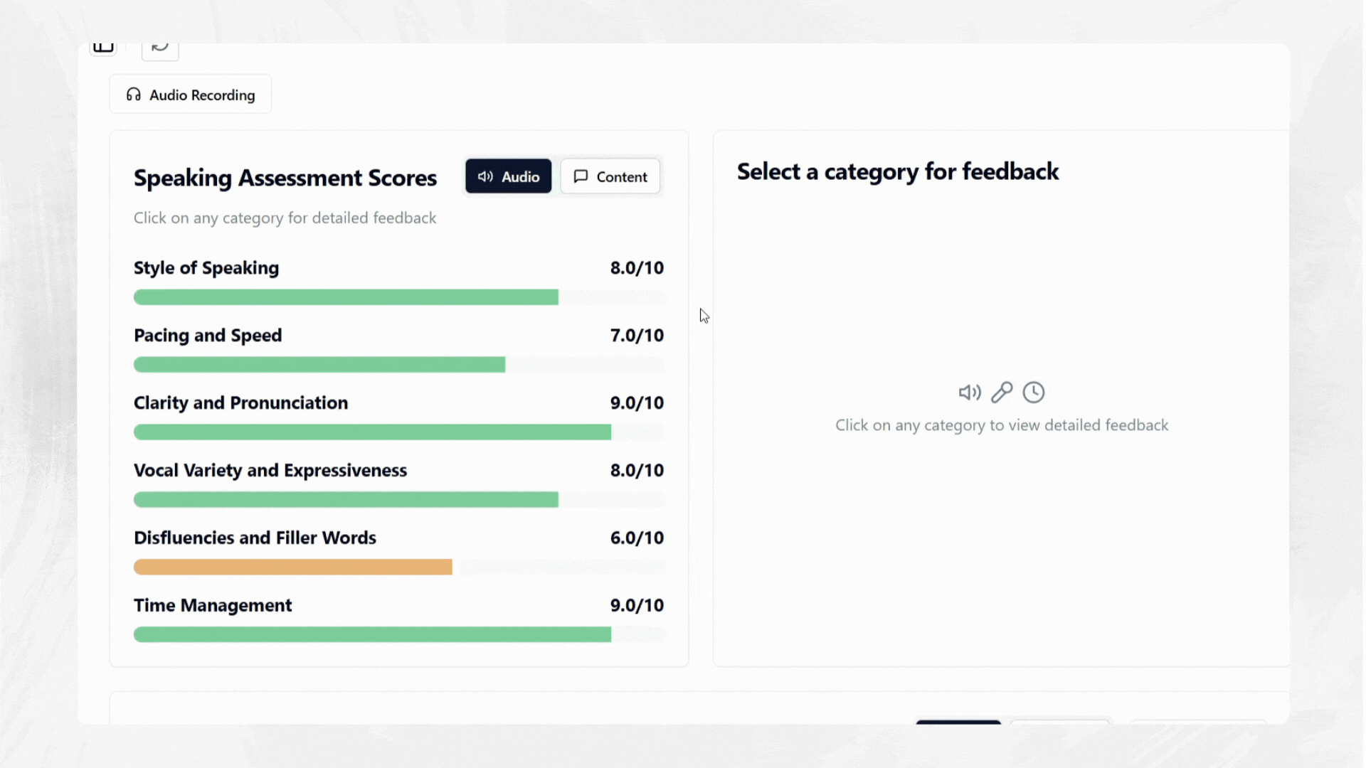 Setting and analyzing presentation timing