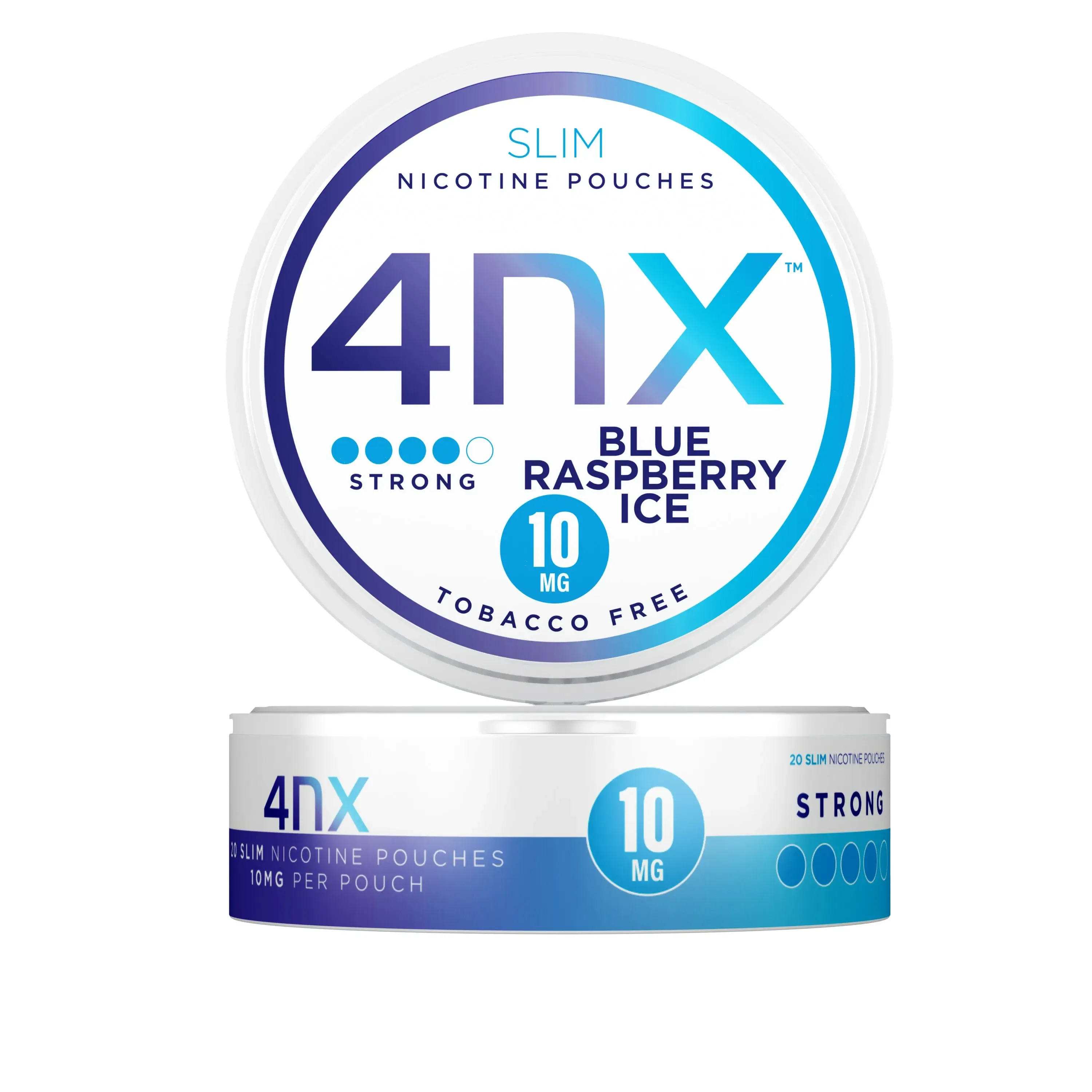 Blue Raspberry Ice Extra Strong Nicotine Pouches by 4NX 10mg