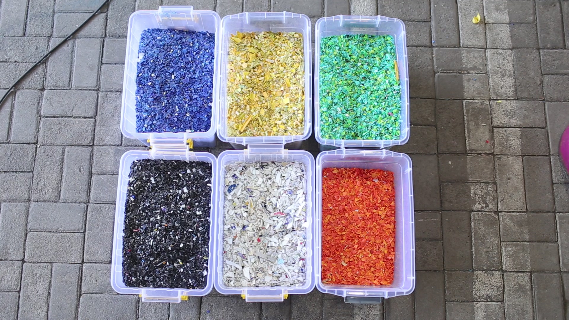 Shredded plastic