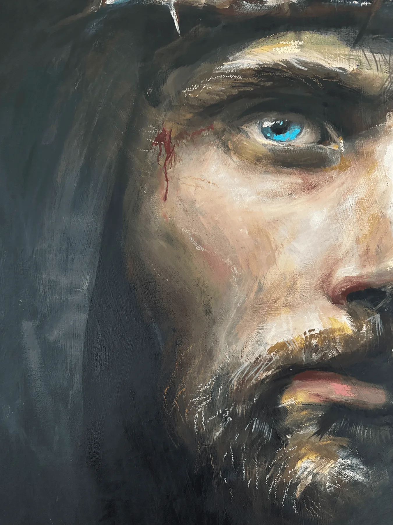 Salvator Mundi — detail 1