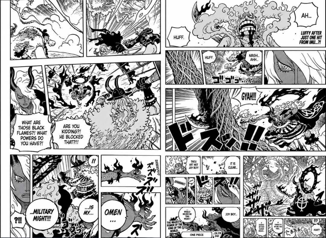 Nerona Imu battles Luffy and loki