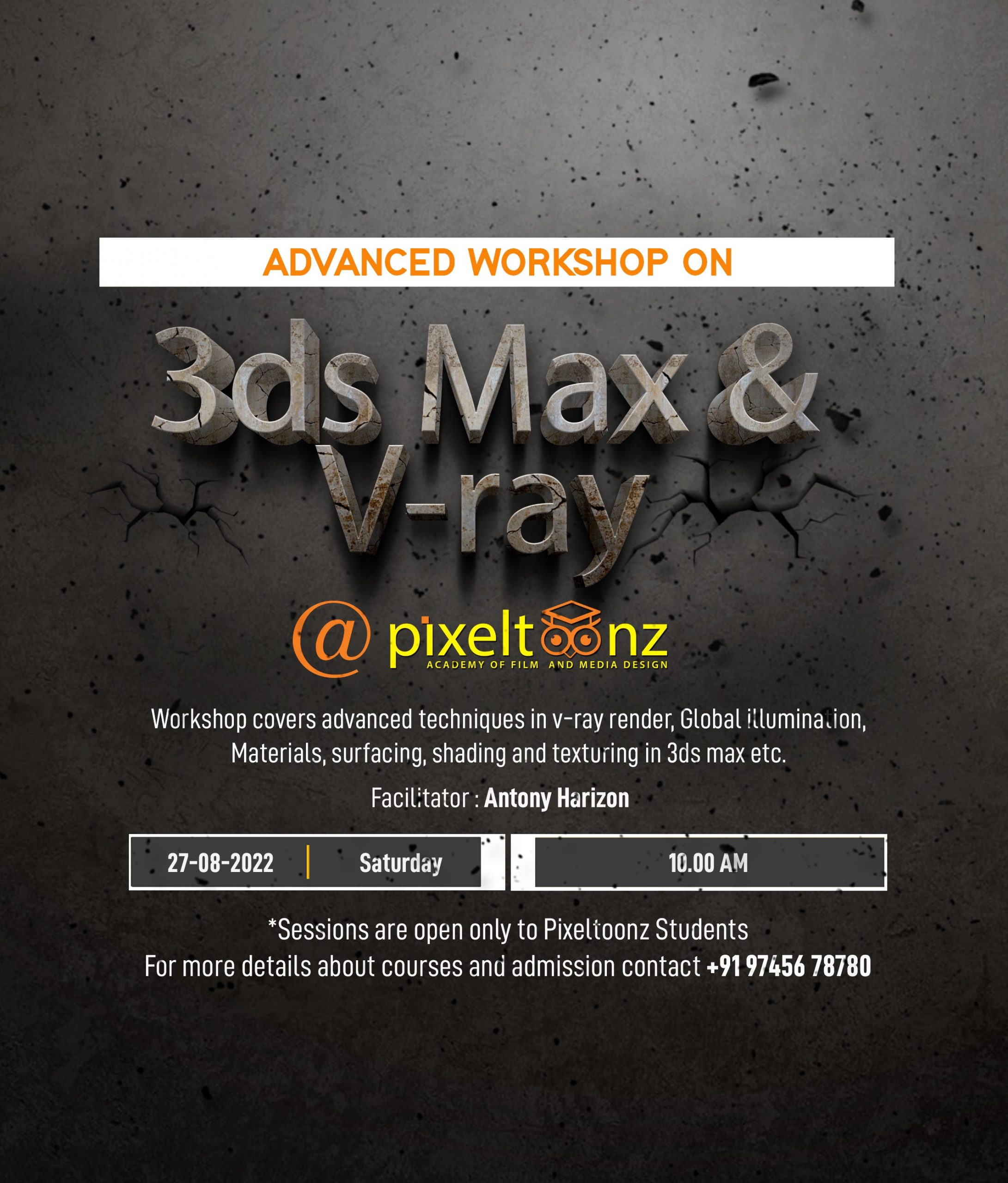 Advanced workshop on 3ds Max & V-ray