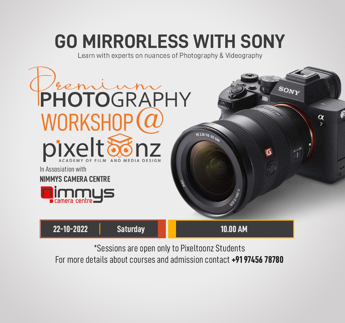 Go mirrorless with Sony – Photography Workshop