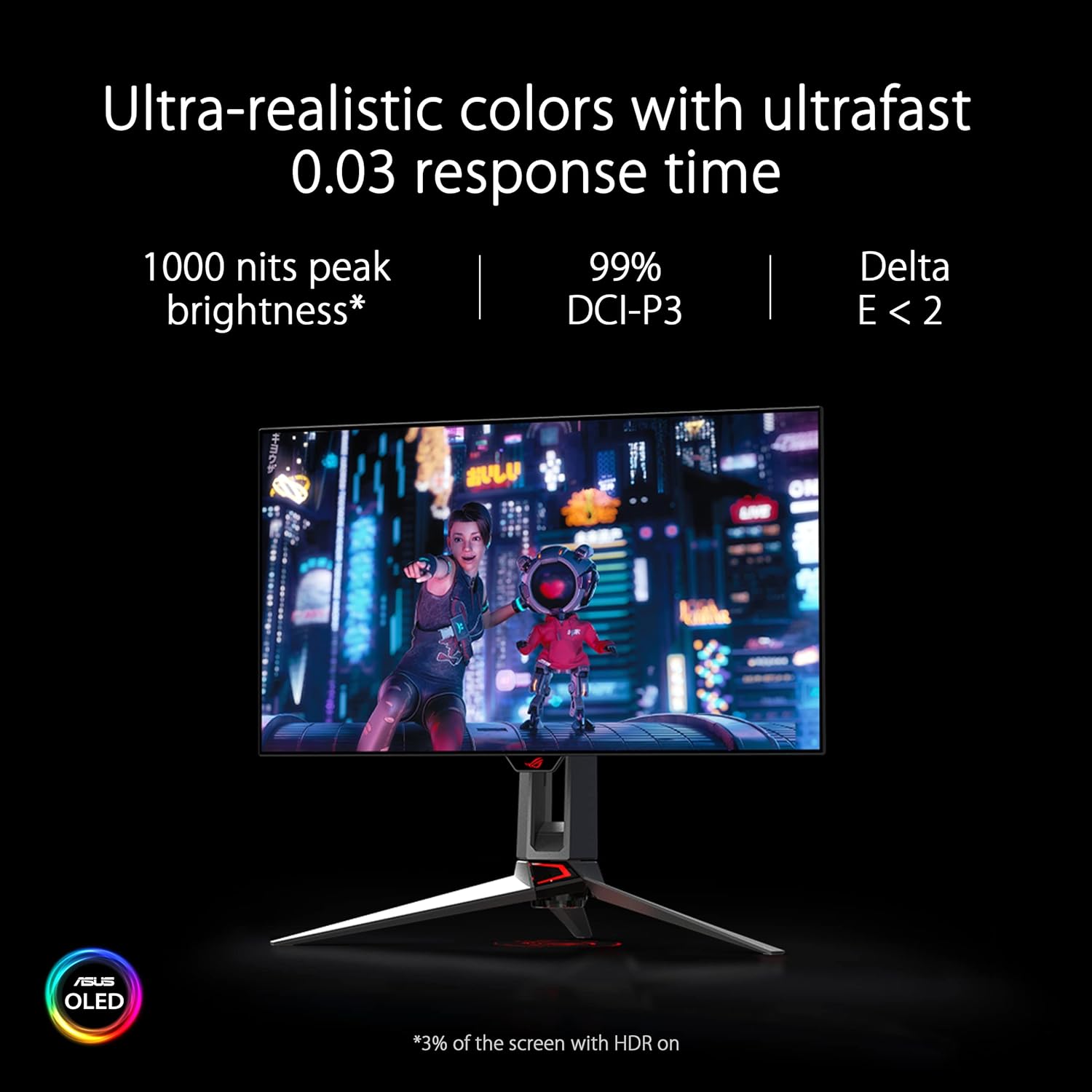 ASUS ROG Swift 27 OLED - PG27AQDM  thumbnail 4