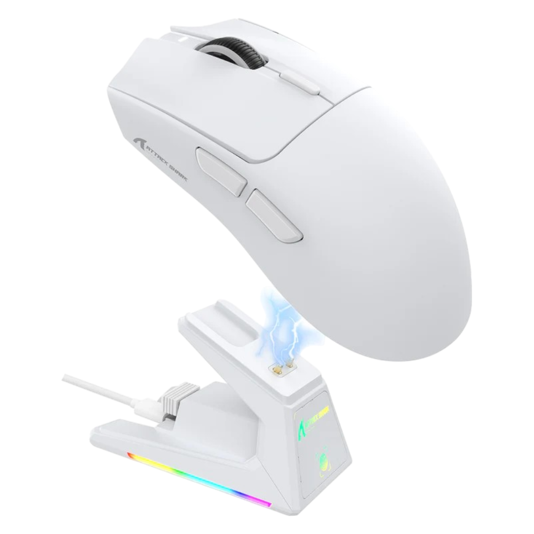 ATTACK SHARK X1 Tri-Mode White - Image 1