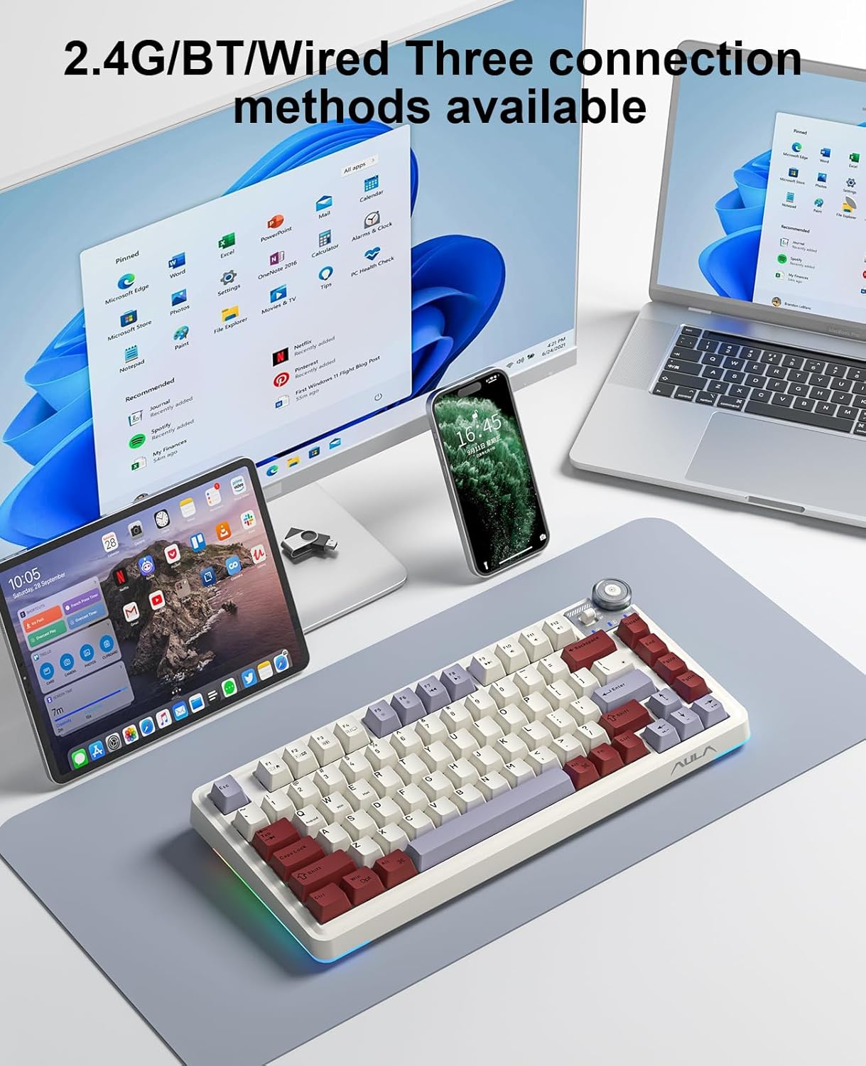 AULA AU75 Gasket 3-in-1 Wireless Mechanical thumbnail 3