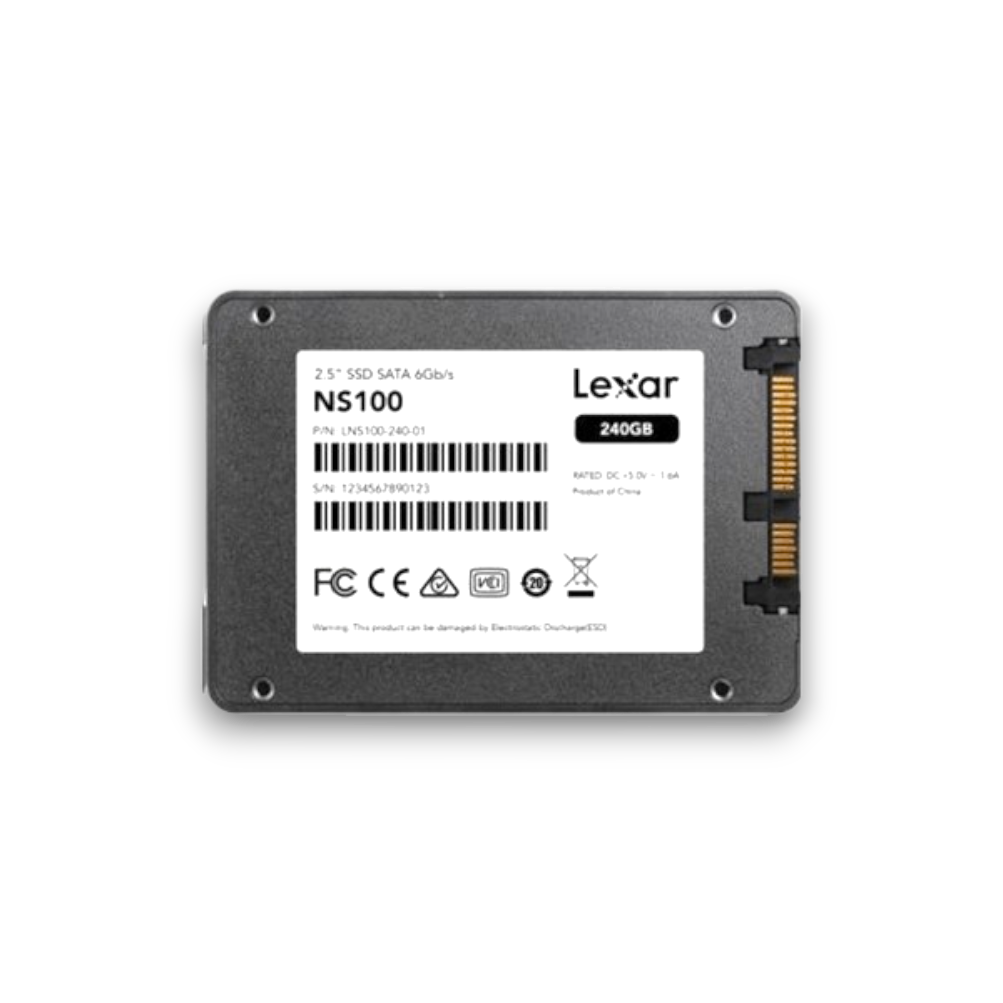Lexar NS100 256GB 2.5" SATA III SSD thumbnail 3