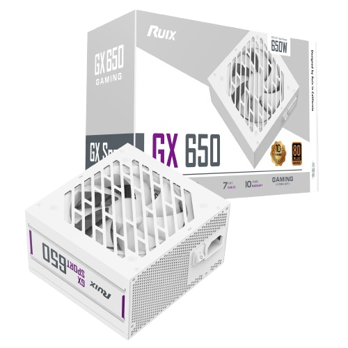  Ruix GX 650W 80 Plus Bronze PSU White