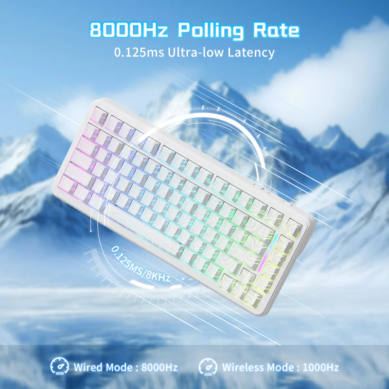 ATTACK SHARK X82PRO HE White Contours Wireless thumbnail 3
