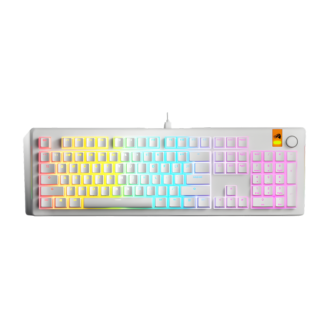 Glorious GMMK 3 HE 100% Prebuilt White Mechanical Wired  - Image 1