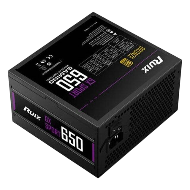 Ruix GX 650W 80 Plus Bronze PSU Black thumbnail 2
