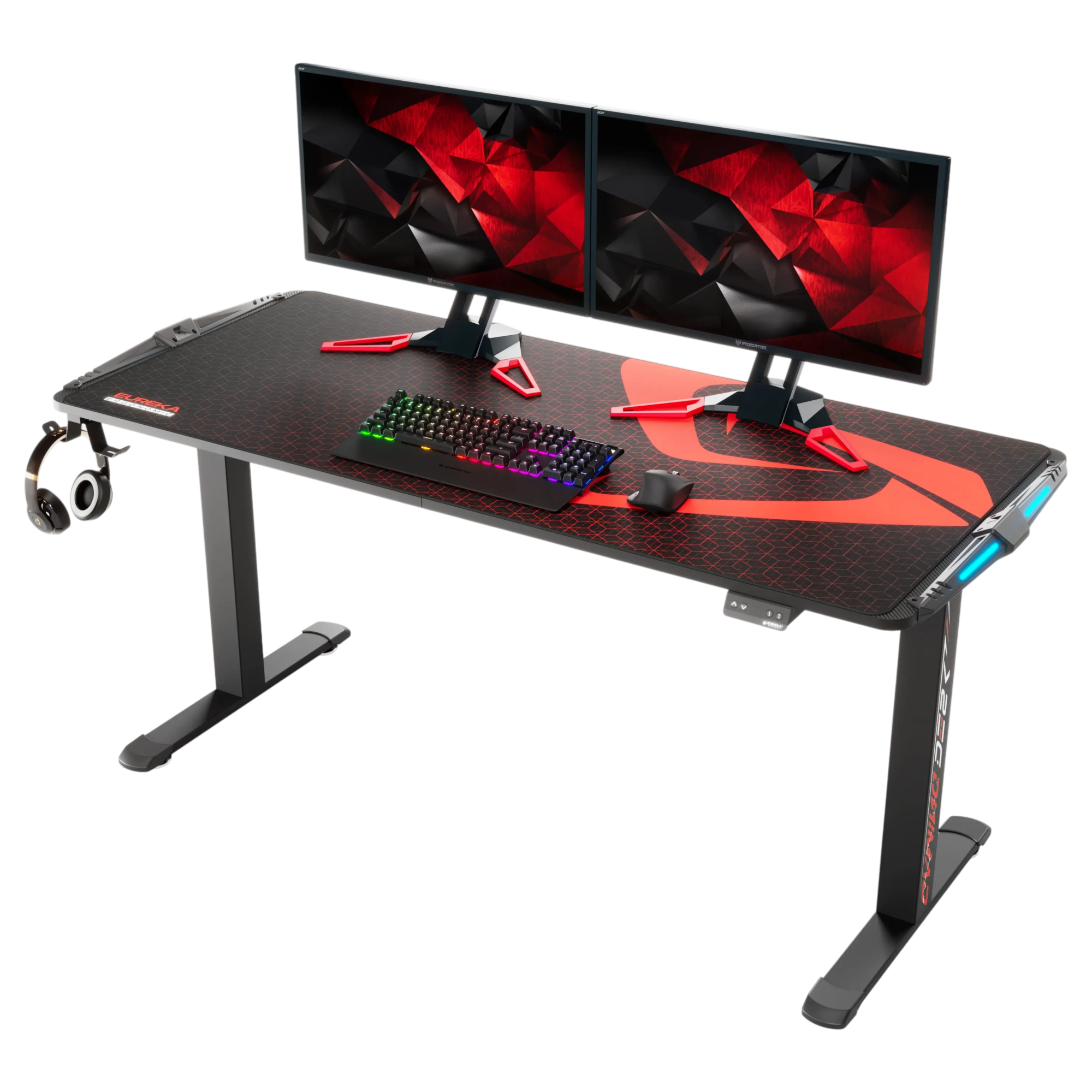 Eureka Ergonomic EGD-62 RGB Electric Standing Gaming Desk - Image 1