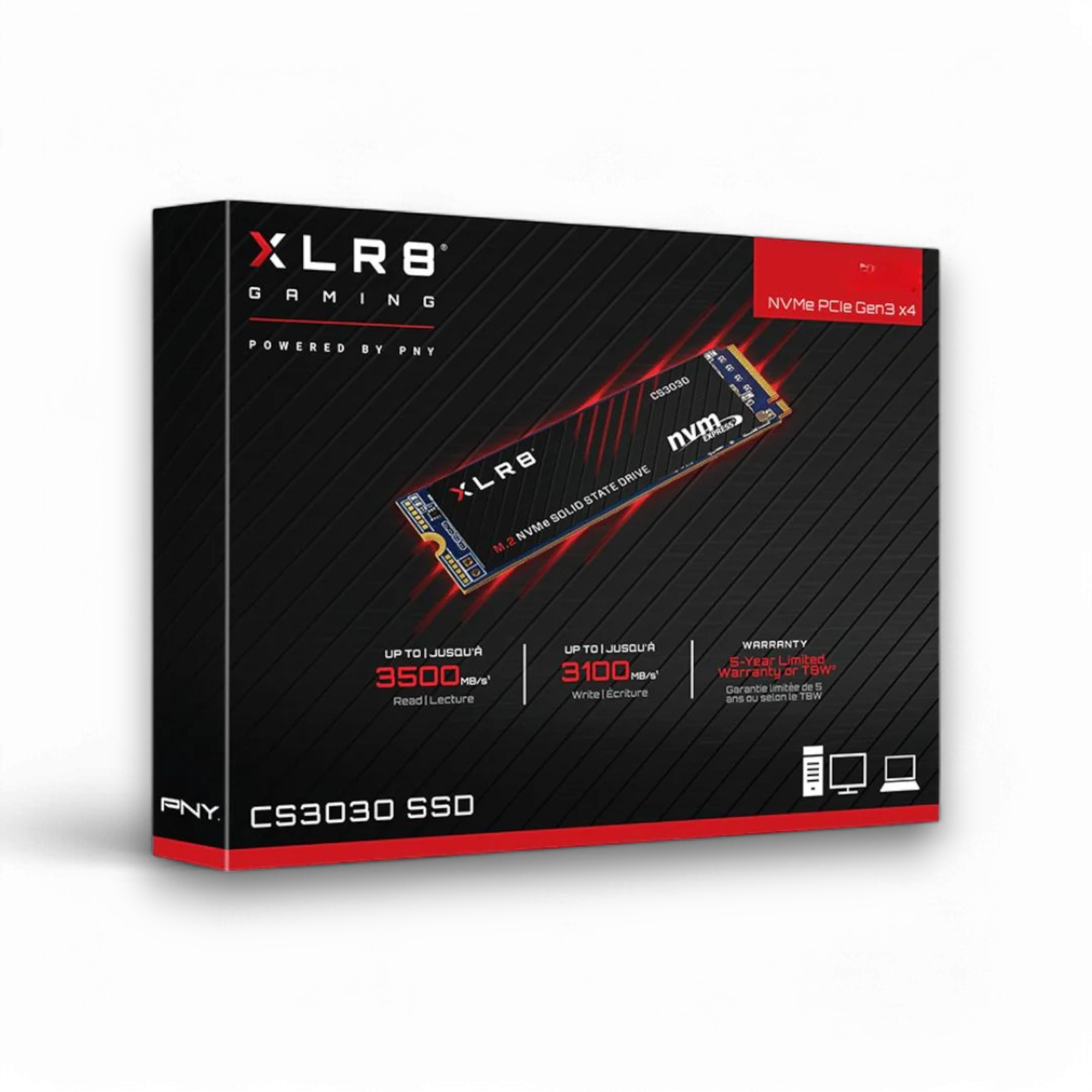 PNY XLR8 1TB M.2 NVMe CS3030 SSD 
