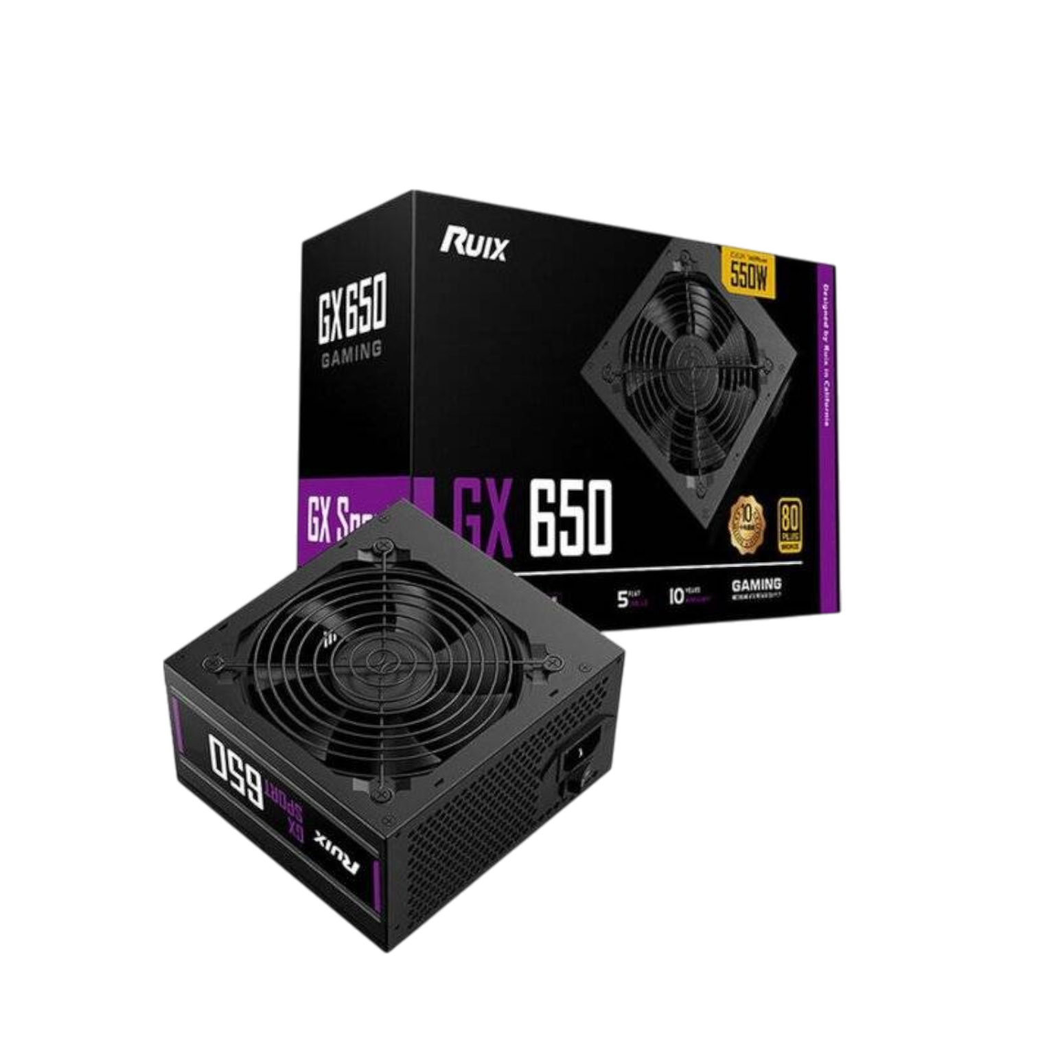 Ruix GX 650W 80 Plus Bronze PSU Black - Image 1