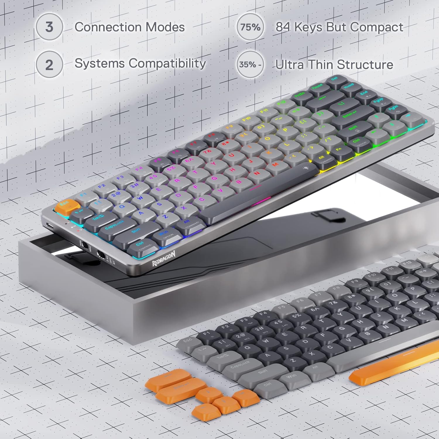 Redragon AZURE K652 Wireless Mechanical thumbnail 2