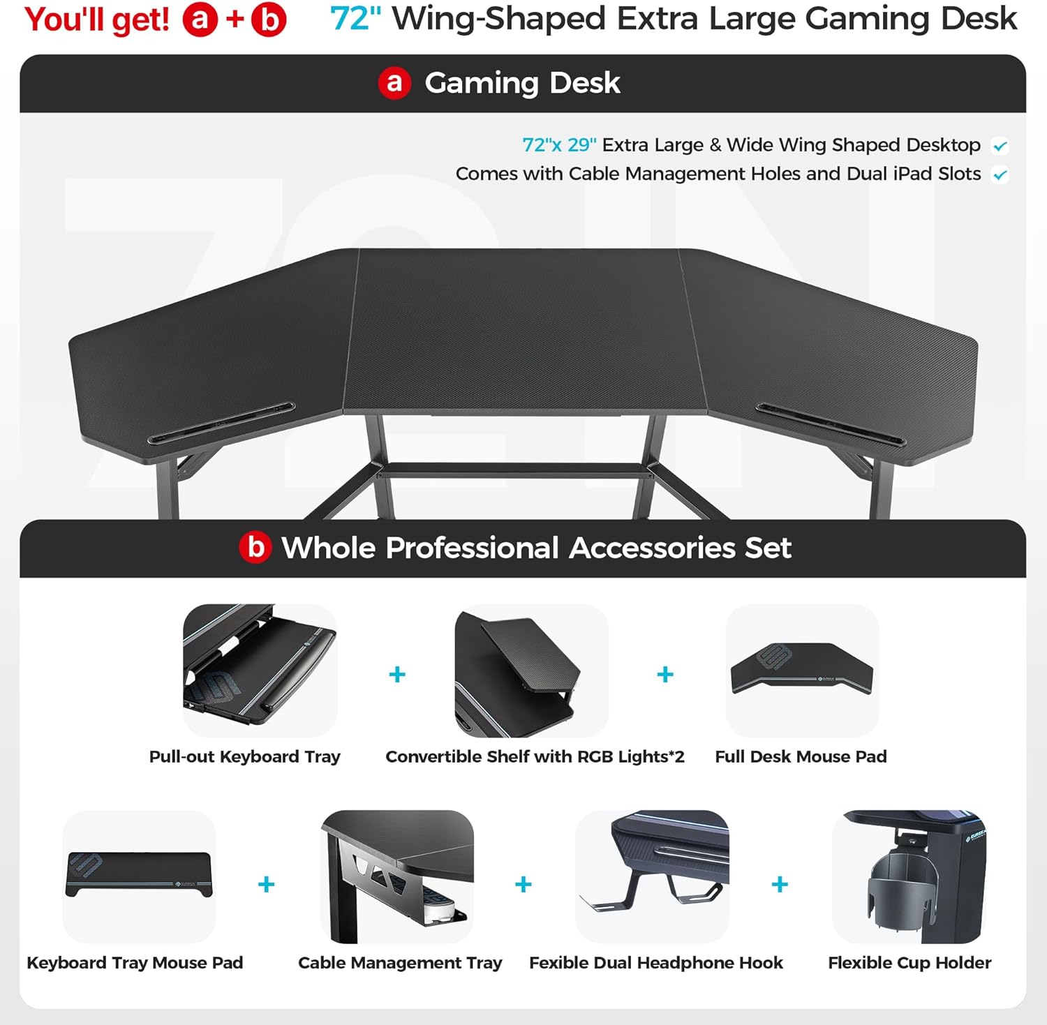 Eureka Ergonomic Aero Standing Desk ERK-ES71-B-1 thumbnail 6