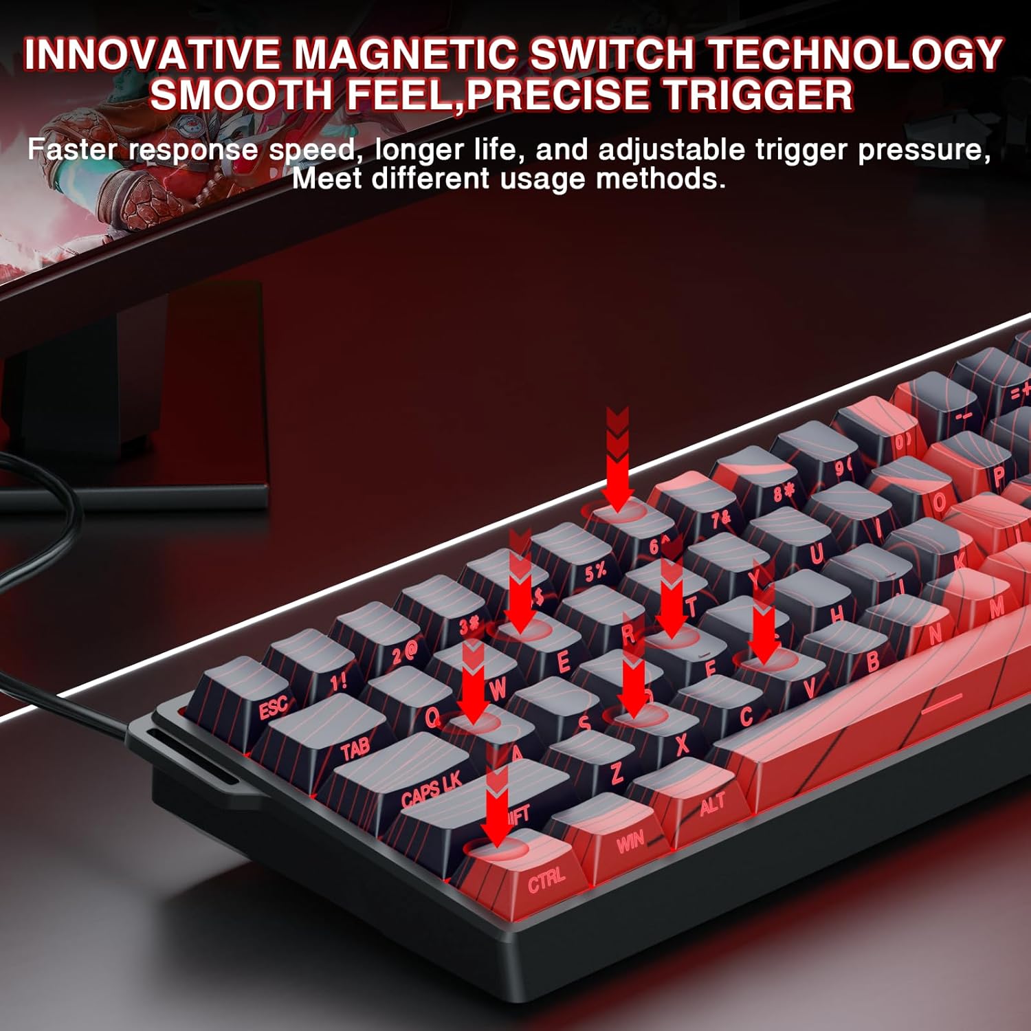 AULA WIN60 HE MAX Series Black & Red thumbnail 3
