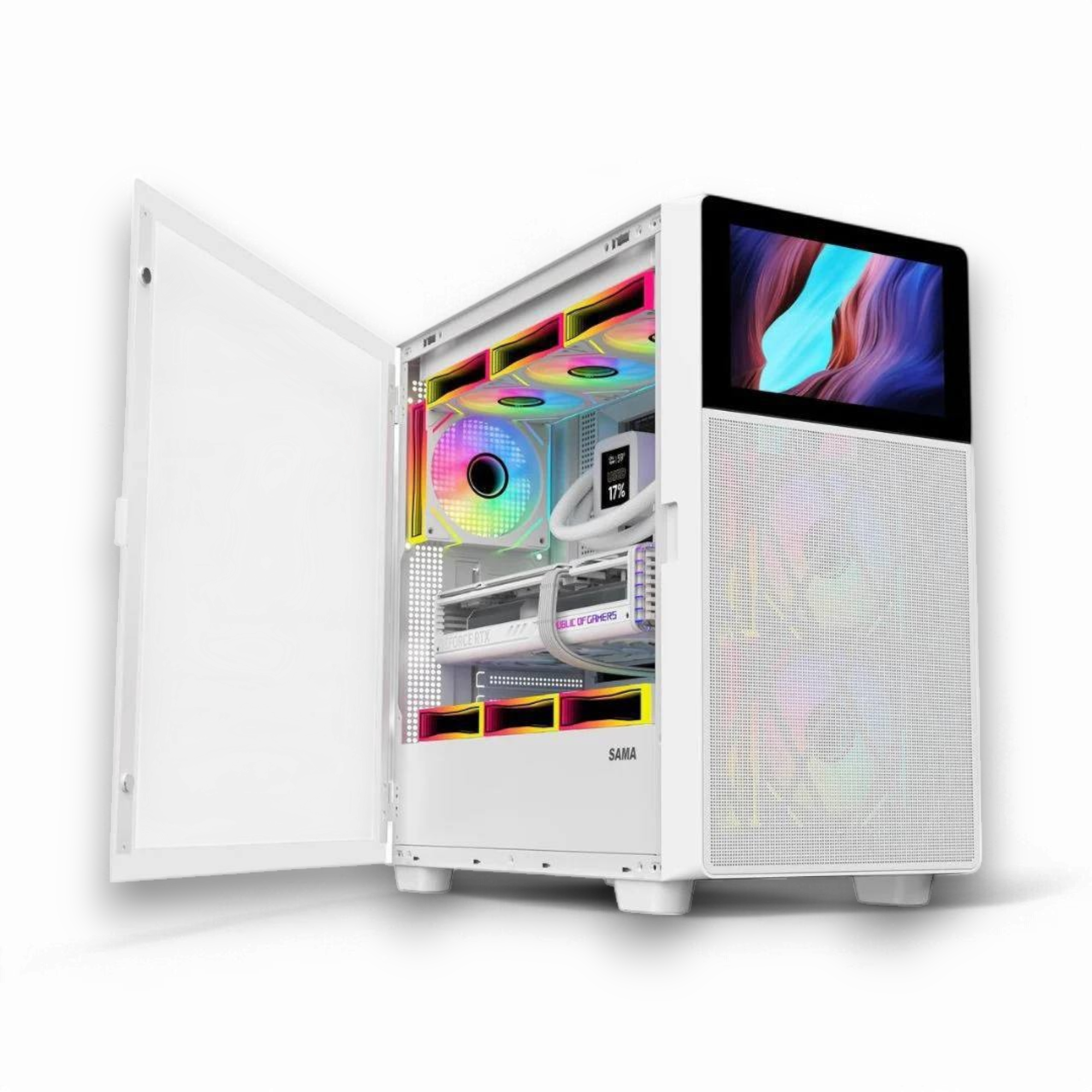 CASE SAMA V PLAY 4367 LCD SCREEN 3FAN ARGB - Image 1