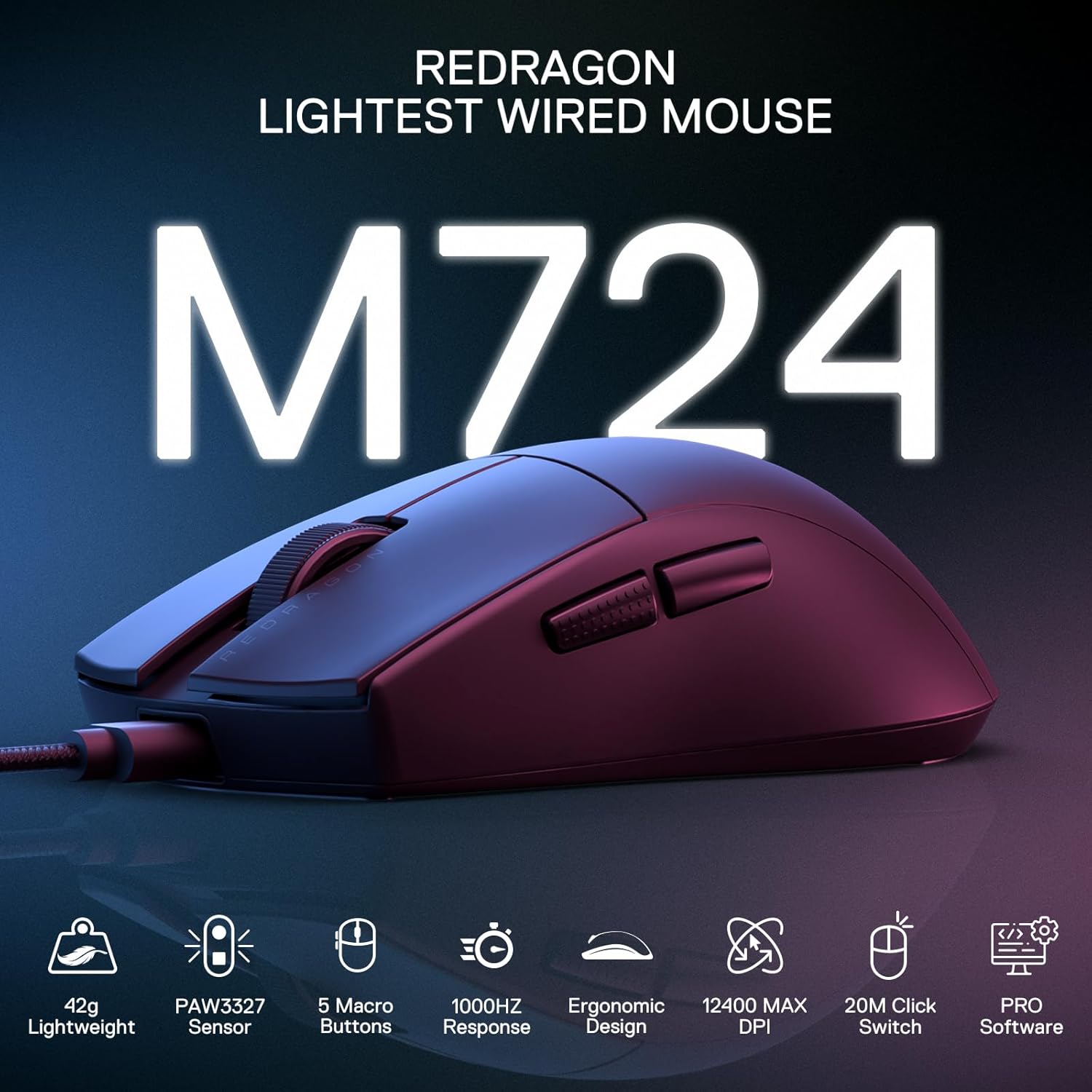 Redragon M724 K1NG MAX Wired thumbnail 5