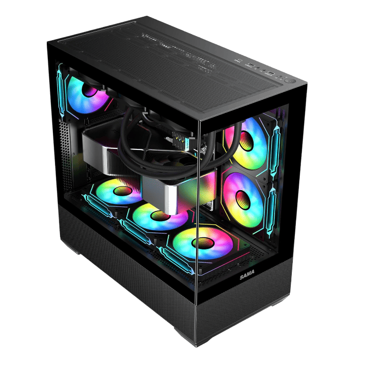 SAMA SV02 ATX Mid Tower Black thumbnail 2