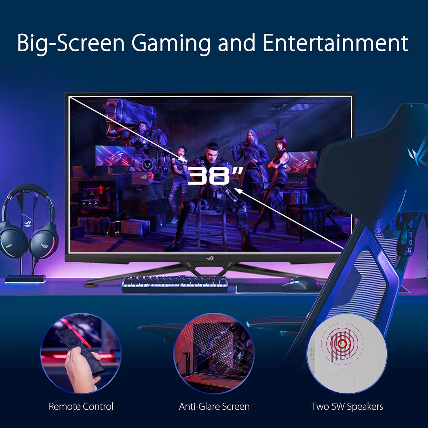 ASUS ROG Swift 38 Ips 144HZ 4K PG38UQ thumbnail 4