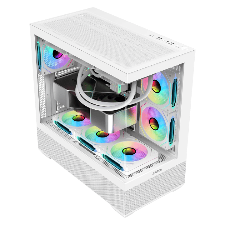 SAMA SV02 ATX Mid Tower White thumbnail 2