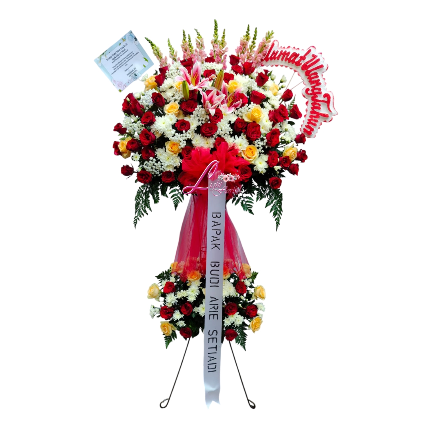 Standing Flower Selamat Ulang Tahun Jakarta LFJKT-067