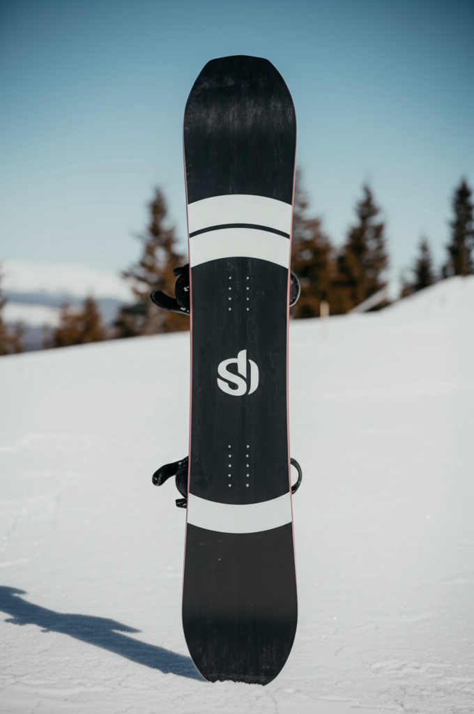 best women's beginner snowboard - A close-up shot of a snowboard base, highlighting 