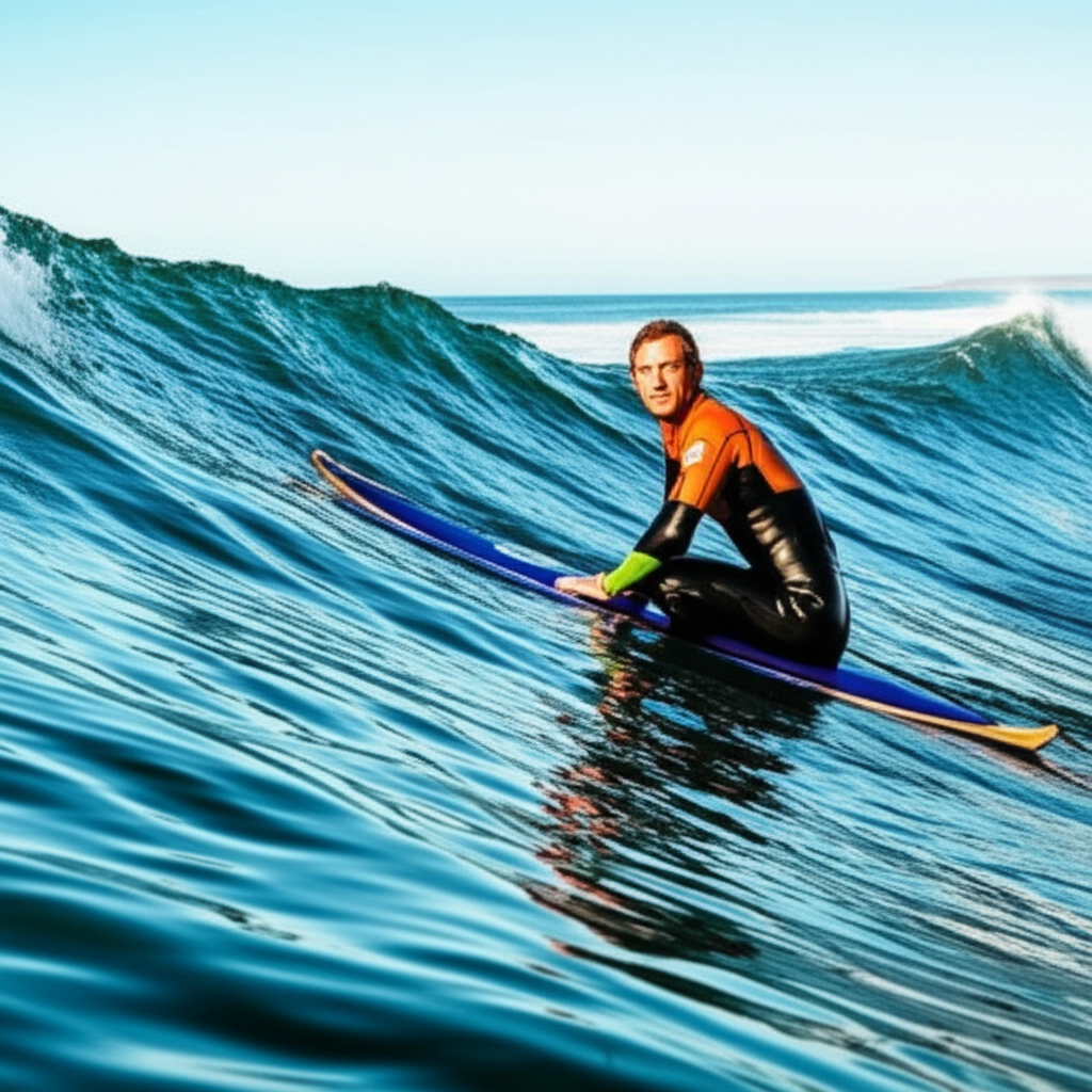 big wave surfing - A surfer looks out at a calm ocean after a big wave session highlighting the cycle of the sea