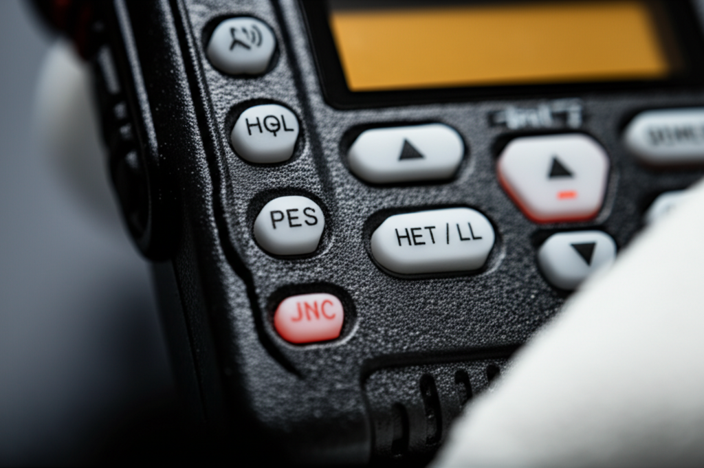 best radios for snowboarding - Image of a close-up of a radio with glove-friendly