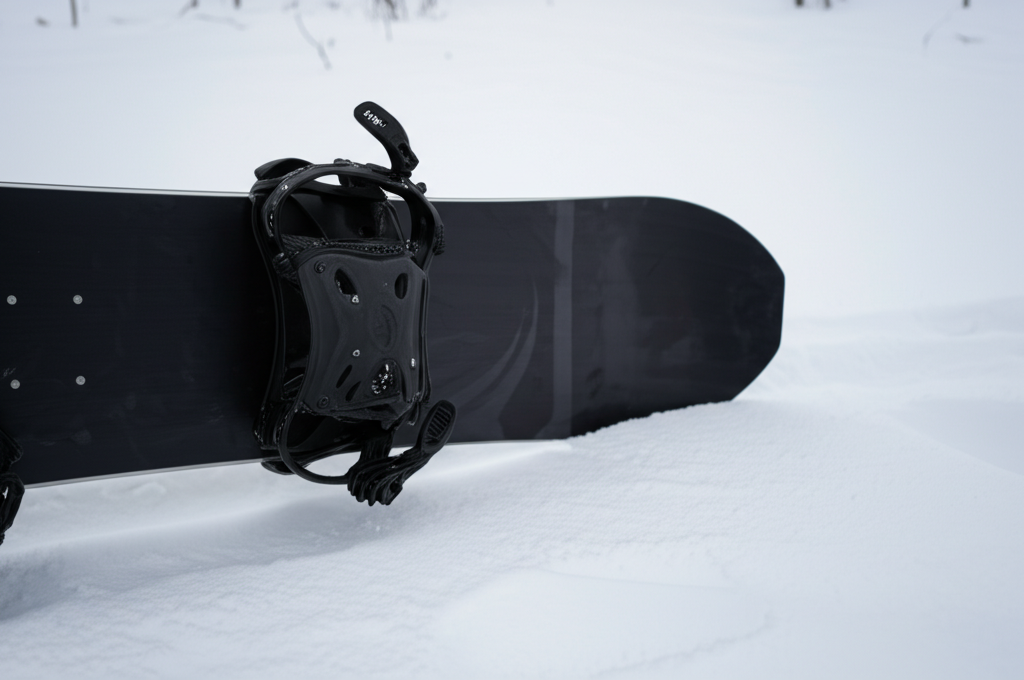 best snowboard under 300 - Close-up shot of a snowboard base showing the diff