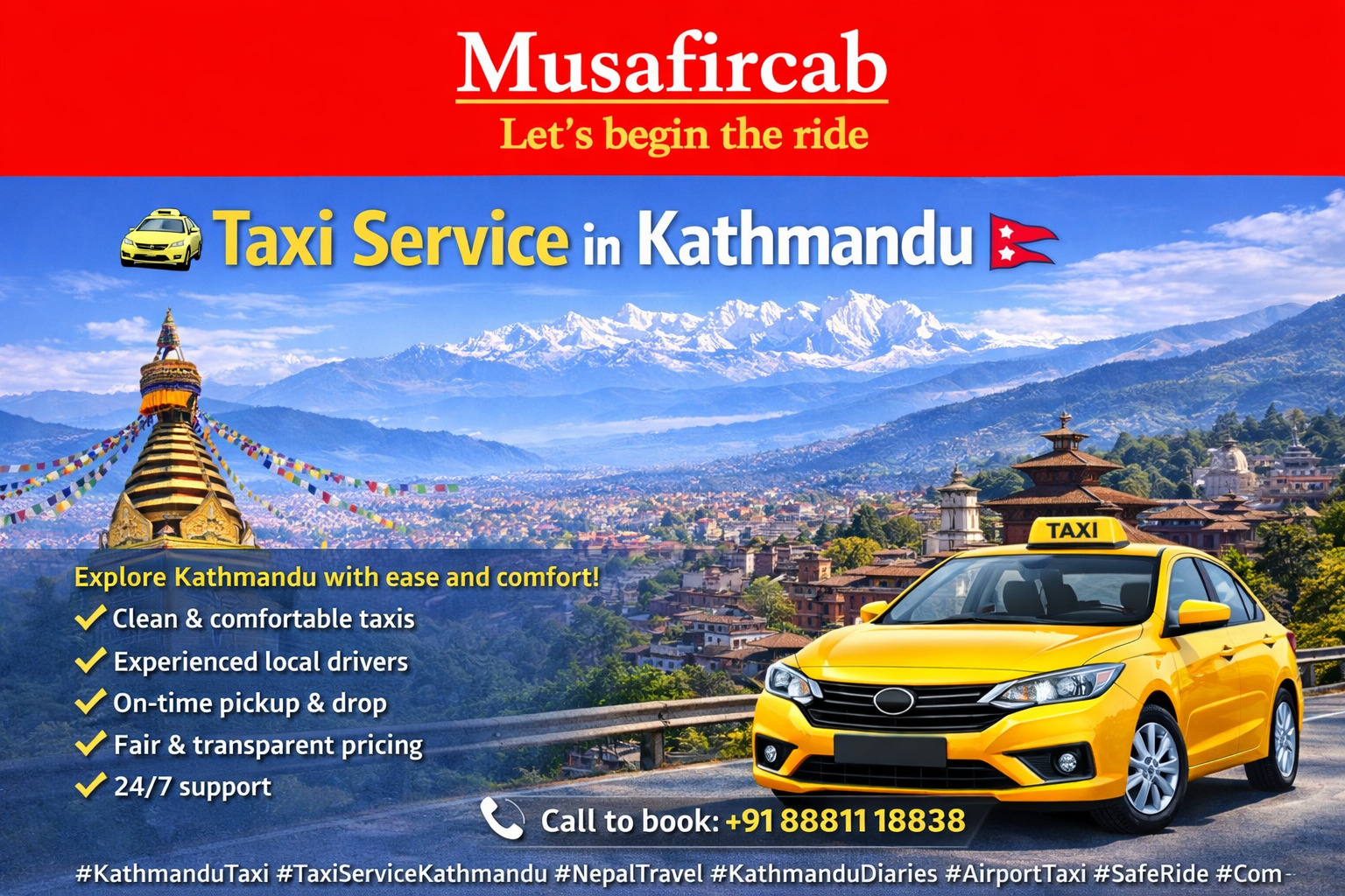 Taxi Service in Kathmandu Comfortable Way