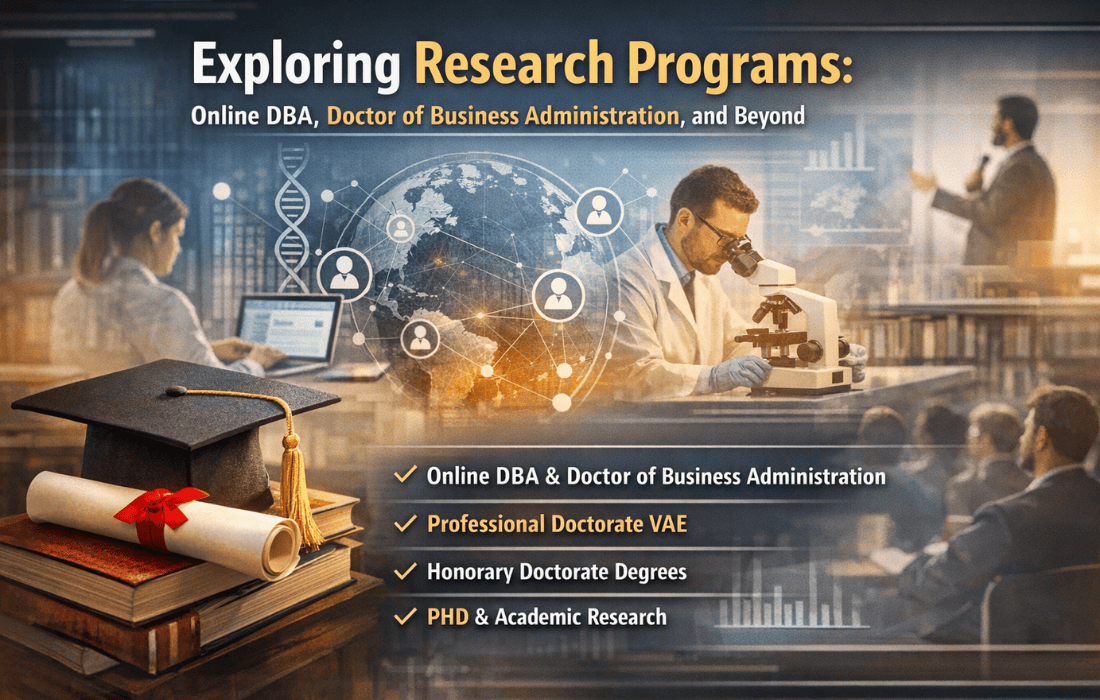 Research Programs 2025: PhD, DBA & Honorary Degrees