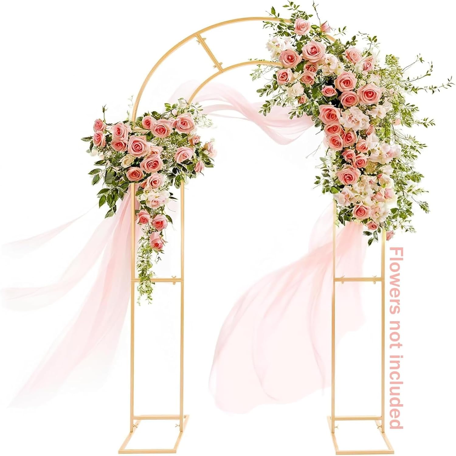 Open Arch Backdrop Stand,7.2 FT Metal Double Arch Backdrop 