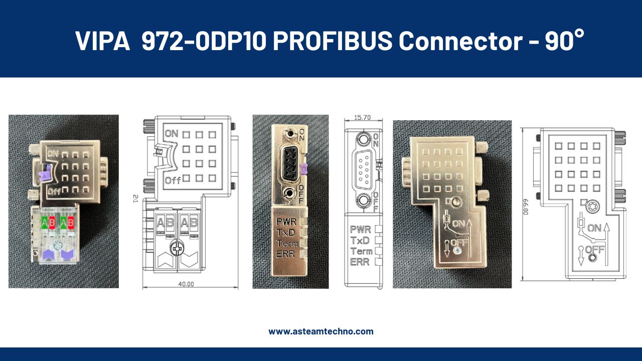 VIPA 972-0DP10 Profibus Connector-90Degrees