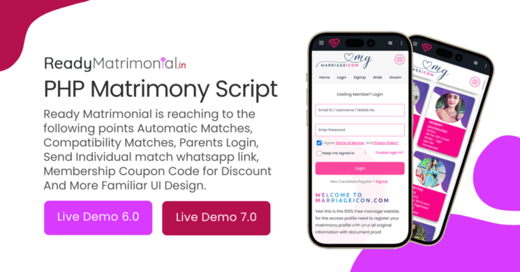 Matrimony Script Readymade Matrimonial Website PHP Script
