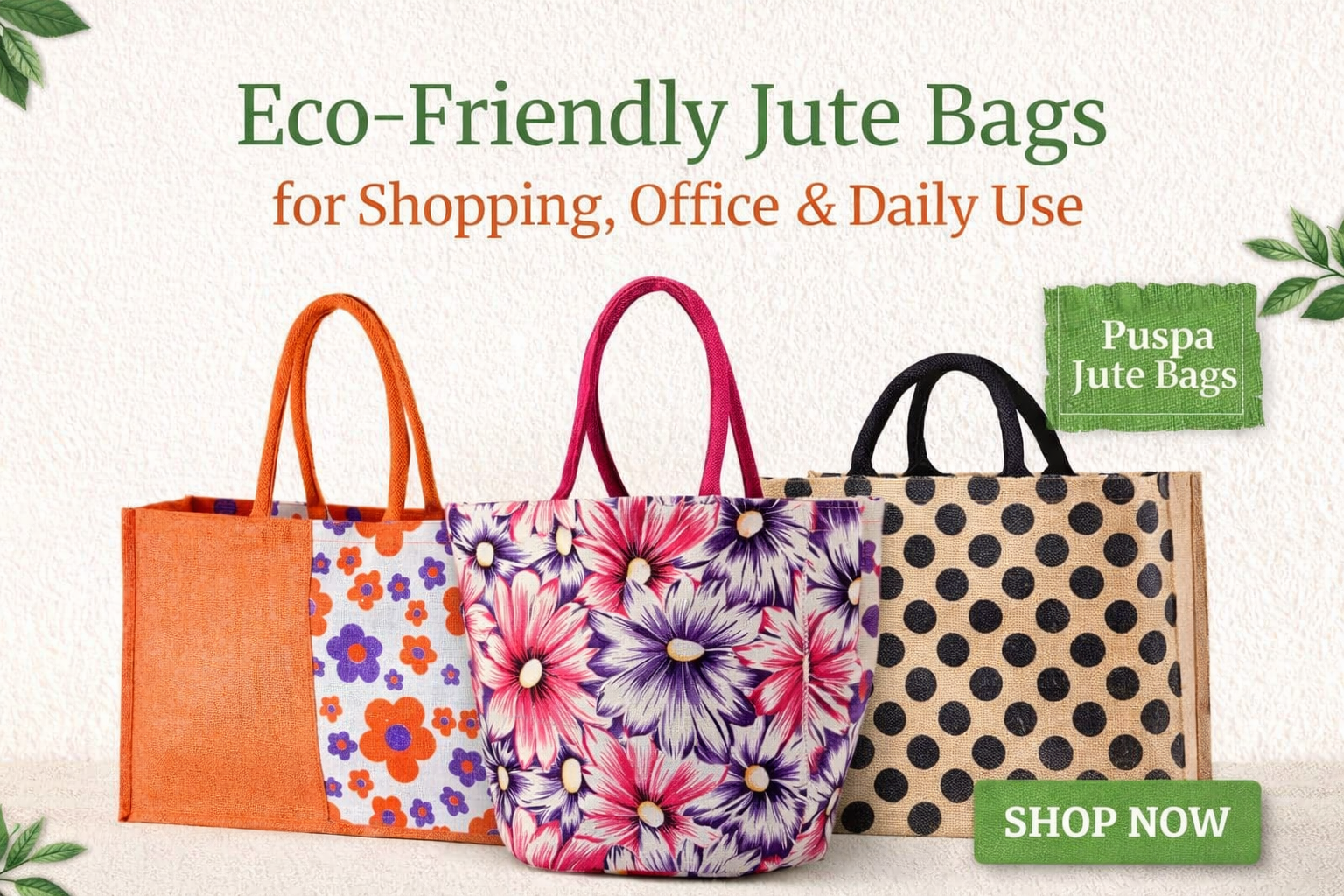 Eco-Friendly Jute Bags for Shopping, Office & Daily Use