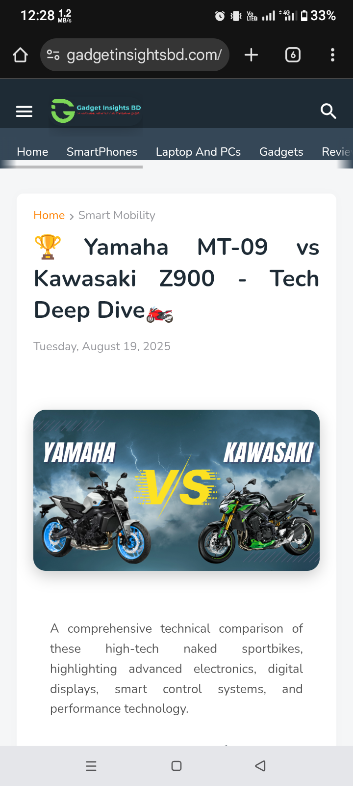 🏆Yamaha MT-09 vs Kawasaki Z900 - Tech Deep Dive🏍️