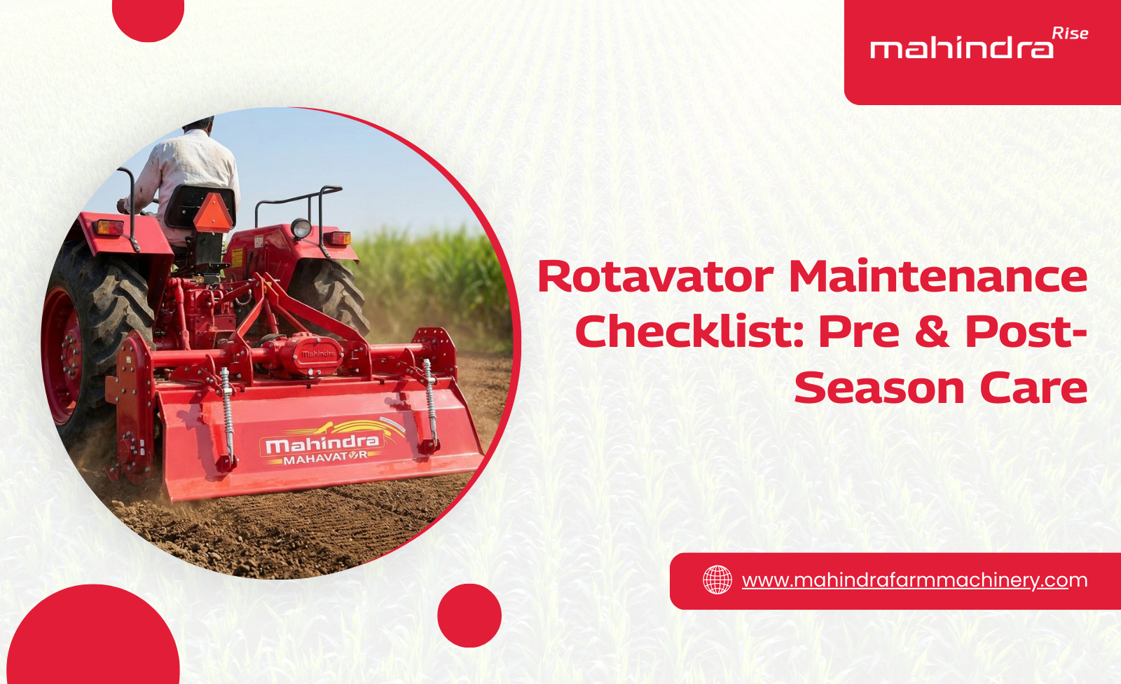 Rotavator Maintenance Checklist  Pre  Post-Season Care