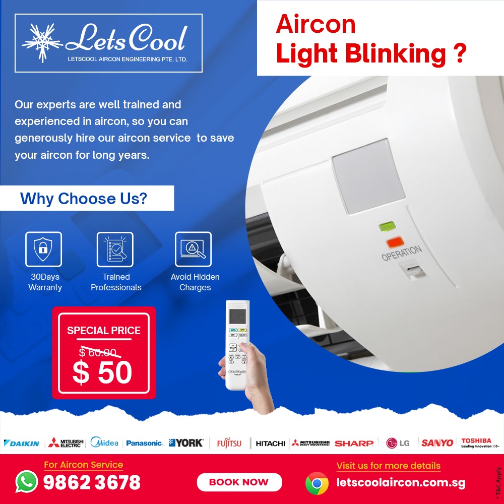 Aircon Blinking Light? Immediate Service Support