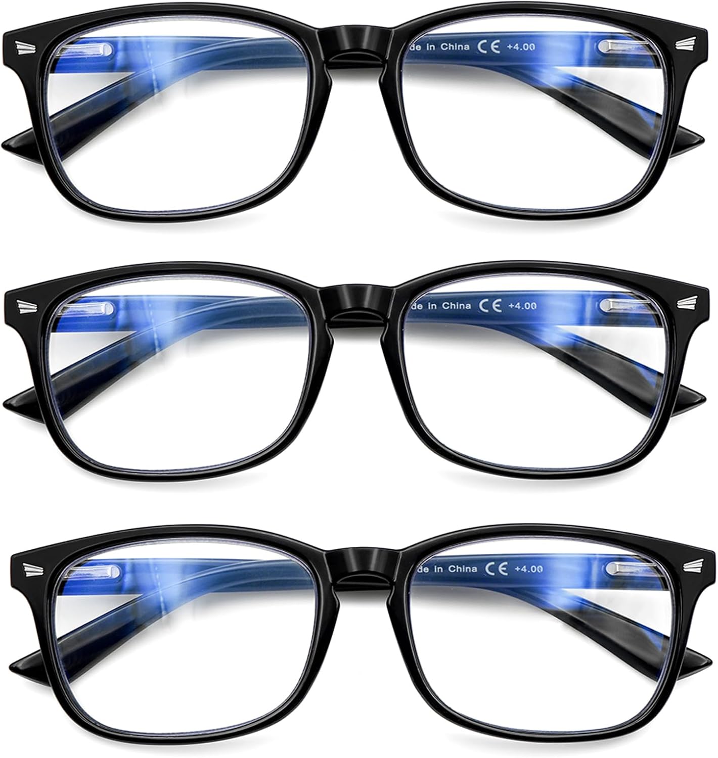 Progressive Multifocus Reading Glasses Men Women 3 Pack Anti
