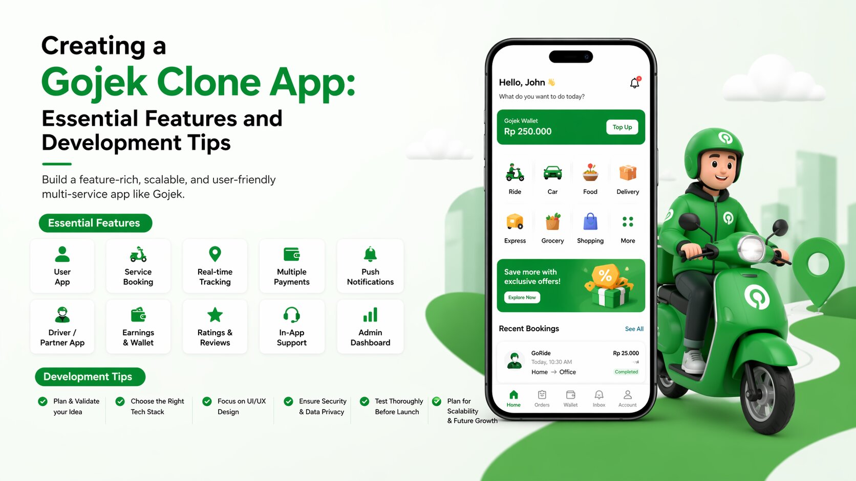 Gojek Clone App: Essential Features and Development Tips
