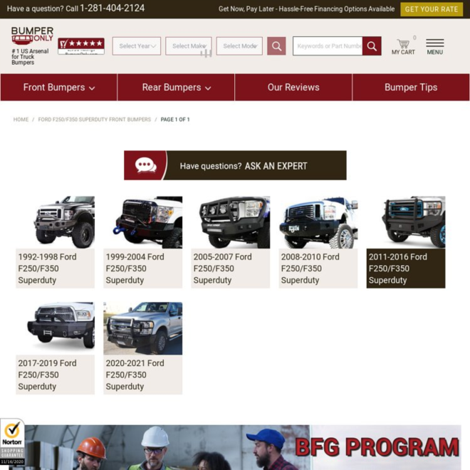2022 ford super duty front bumper