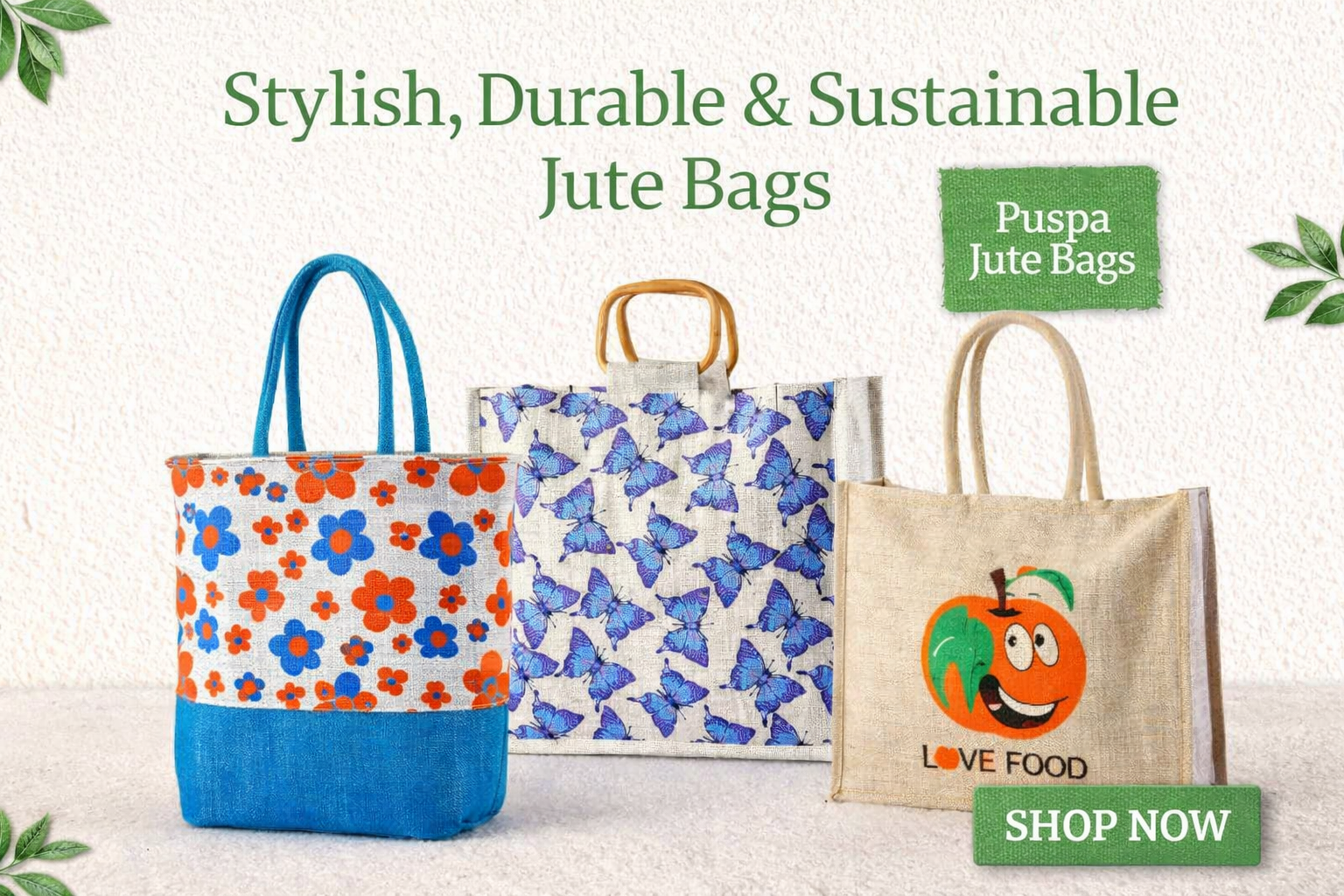 Stylish, Durable & Sustainable Jute Bags