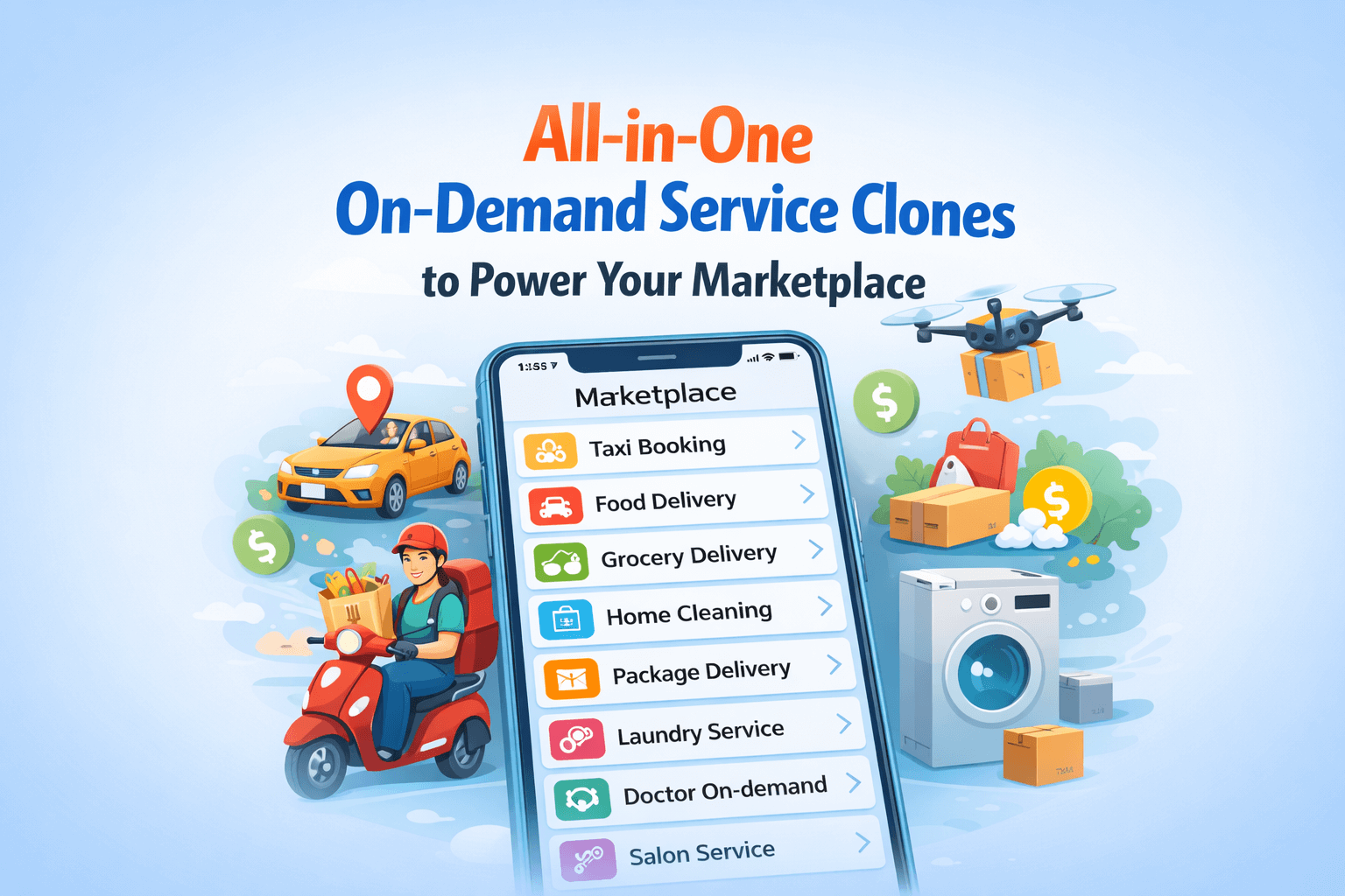All-in-One On-Demand Service Clones to Power